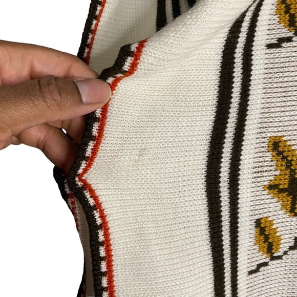 Vintage Women's Patterned Sweater Serape Cardigan - Picture 5 of 5